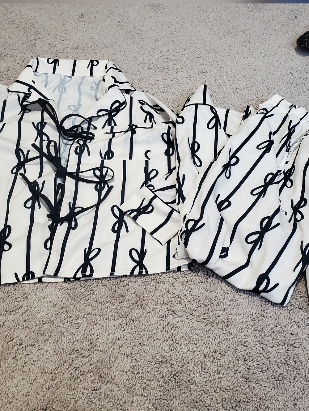 Adorable Bow PJ Set Size Medium